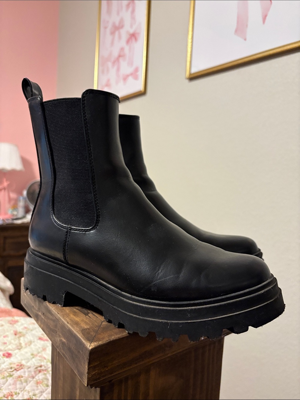 Chunky Black Chelsea Boots